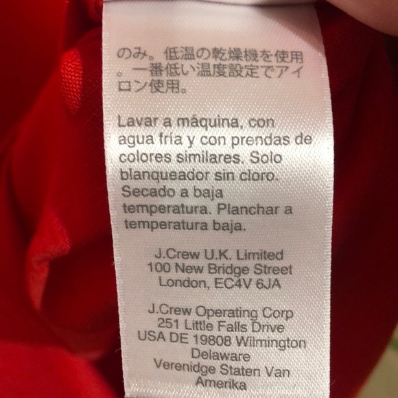 J. Crew woman Red tunic pre-owned-excellent - Picture 6 of 6